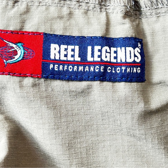 Reel Legends Performance Clothing Men's Nylon Cargo Fishing Shorts Gray - Picture 7 of 9